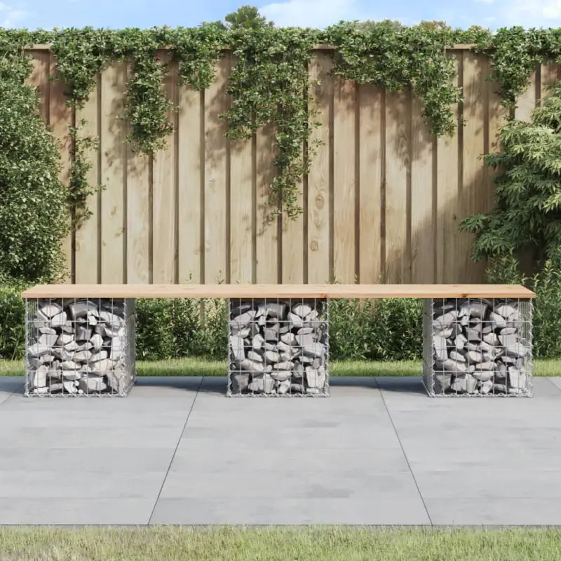 Tuinbank van massief douglashout voor een duurzame buitenzitplek - Natuurlijk grenenhout / 203 x 44 x 42 cm / 1