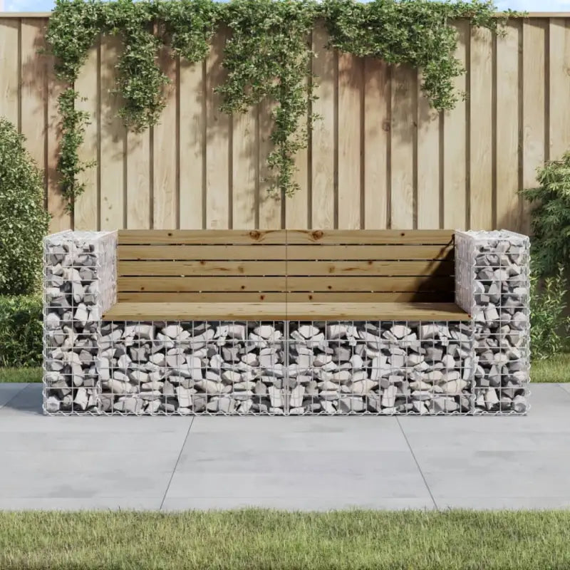 Tuinbank van massief grenenhout voor buitenruimte - Donkerbruin / 1 - Tuinbanken