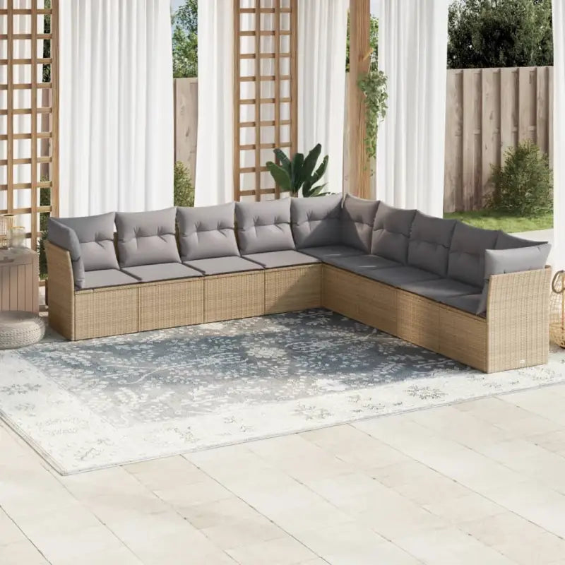 Tuinbank van Poly Rattan met comfortabele zitervaring en gepoedercoat staal - Tuinsets