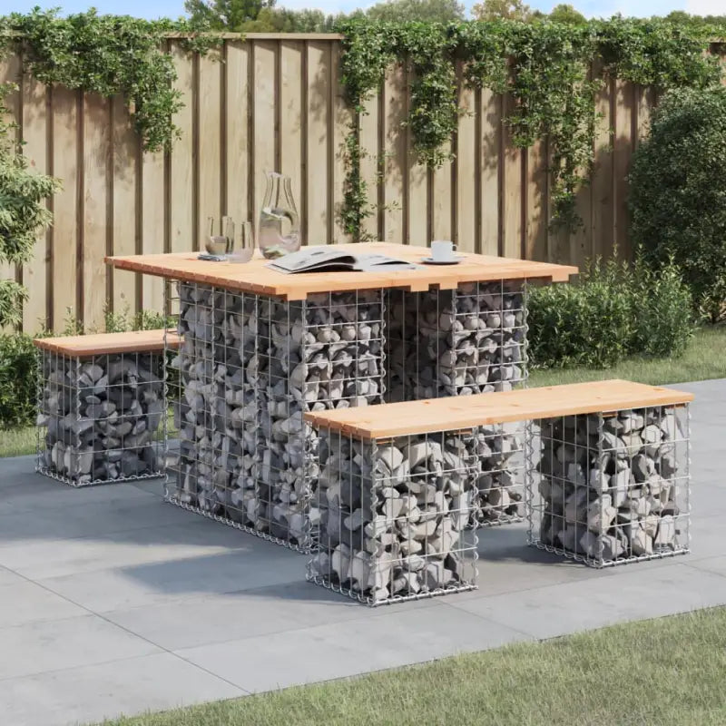 Tuinbank van vacuüm geïmpregneerd grenenhout voor buitenbeleving - Natuurlijk grenenhout / 102 x 100 x 72 cm / 1