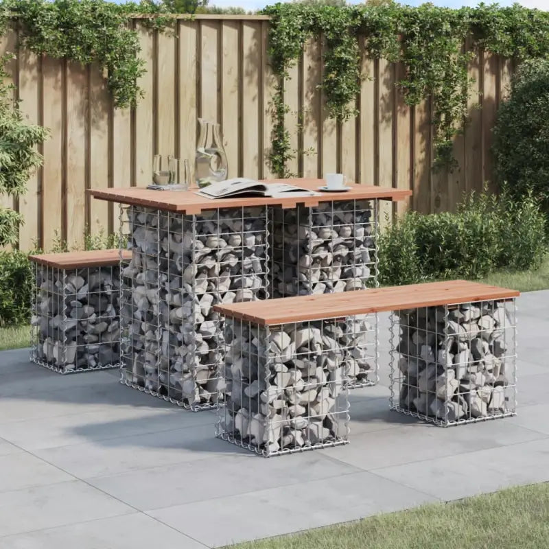 Tuinbank van vacuüm geïmpregneerd grenenhout voor buitenbeleving - Natuurlijk douglashout / 70 x 100 x 72 cm / 1