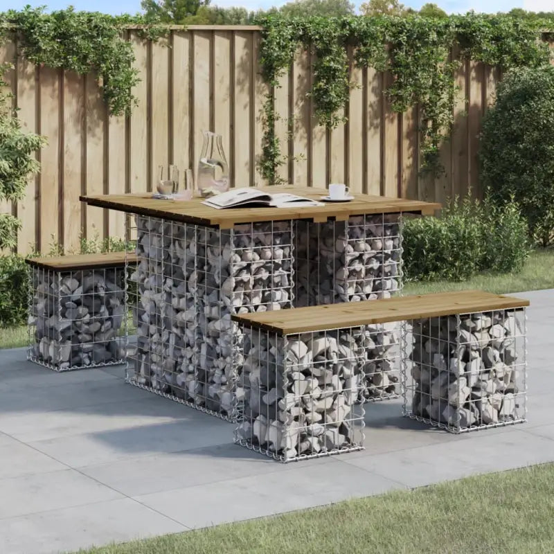 Tuinbank van vacuüm geïmpregneerd grenenhout voor buitenbeleving - Donkerbruin / 100 x 102 x 72 cm / 1 - Tuinbanken