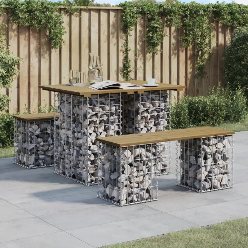 Tuinbank van vacuüm geïmpregneerd grenenhout voor buitenbeleving - Donkerbruin / 70 x 100 x 72 cm / 1 - Tuinbanken