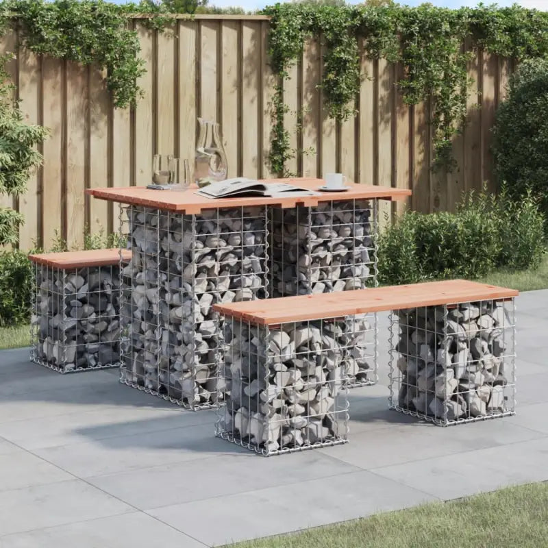 Tuinbank van vacuüm geïmpregneerd grenenhout voor buitenbeleving - Natuurlijk douglashout / 100 x 70 x 72 cm / 1