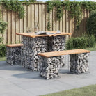 Tuinbank van vacuüm geïmpregneerd grenenhout voor buitenbeleving - Natuurlijk grenenhout / 70 x 100 x 72 cm / 1