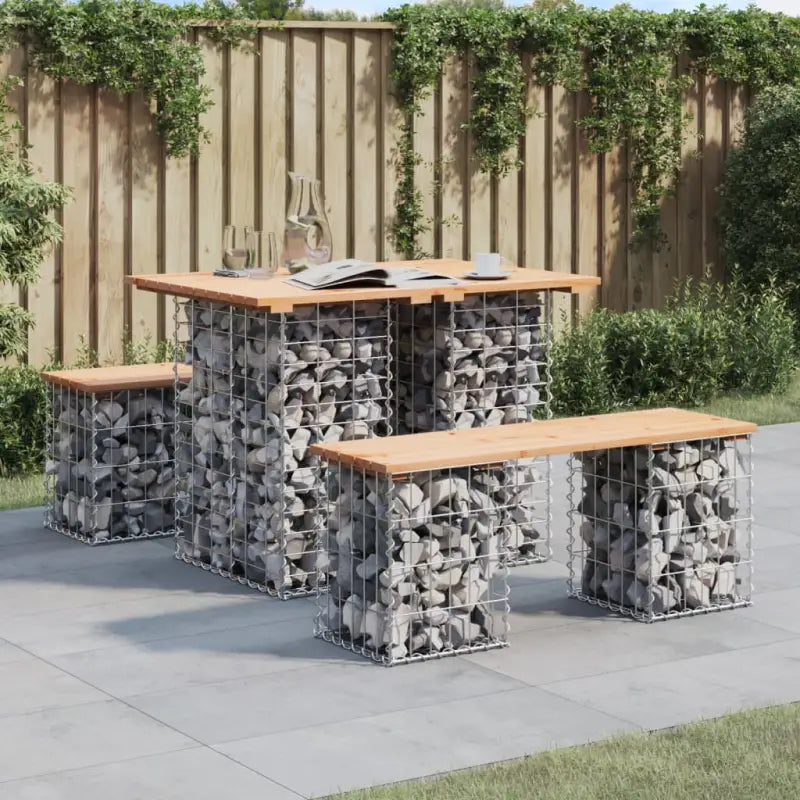 Tuinbank van vacuüm geïmpregneerd grenenhout voor buitenbeleving - Natuurlijk grenenhout / 70 x 100 x 72 cm / 1