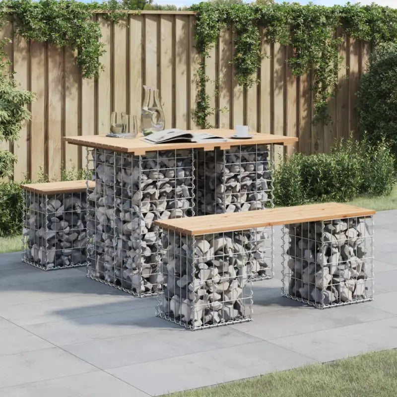 Tuinbank van vacuüm geïmpregneerd grenenhout voor buitenbeleving - Natuurlijk grenenhout / 100 x 70 x 72 cm / 1