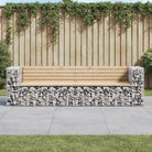 Tuinbank van vacuüm geïmpregneerd grenenhout voor buitenruimte - Natuurlijk grenenhout / 1 - Tuinbanken