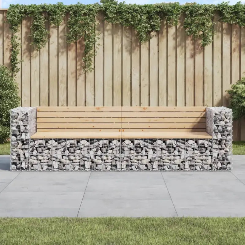 Tuinbank van vacuüm geïmpregneerd grenenhout voor buitenruimte - Natuurlijk grenenhout / 1 - Tuinbanken