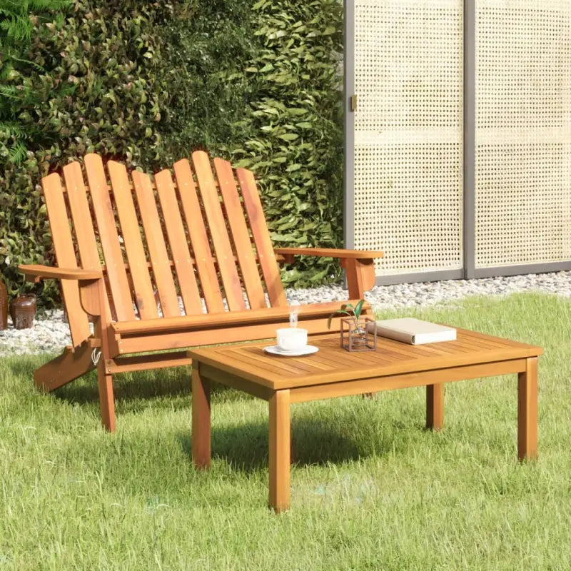 Tuinbanken van massief acaciahout met olieafwerking en perfecte afmetingen - Naturel / 2 / Nee - Tuinbanken