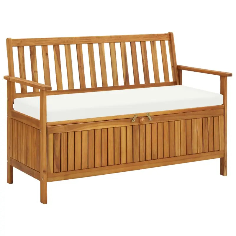Tuinbanken van massief acaciahout met rustieke charme - Bruin en wit / 120 x 63 x 84 cm / 1 - Tuinbanken
