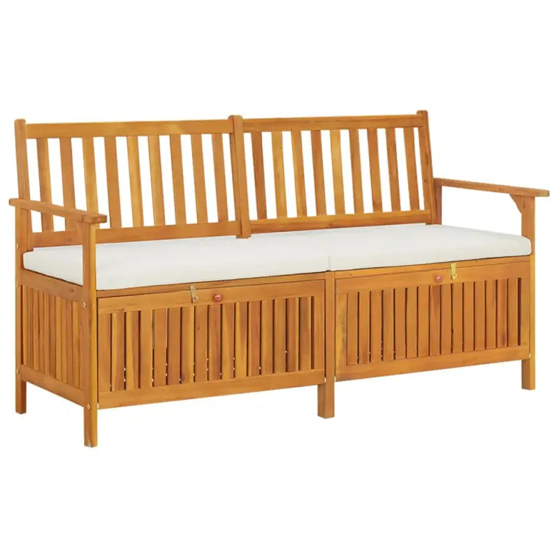 Tuinbanken van massief acaciahout met rustieke charme - Bruin en wit / 148 x 62 x 84 cm / 1 - Tuinbanken