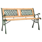 Tuinbankje met massief vurenhout en ijzeren poten als echte blikvanger - 122 cm / 1 / Kruis - Tuinbanken