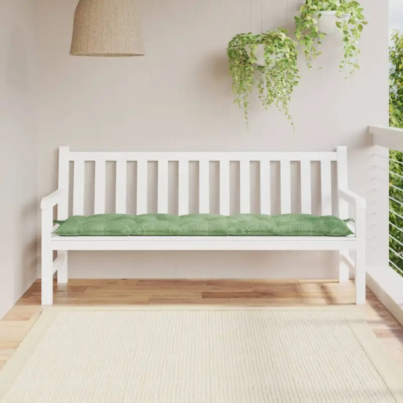 Tuinbankkussen van oxford stof voor een frisse uitstraling - Bladpatroon / 180 x 50 x 7 cm / 1 - Stoelkussens
