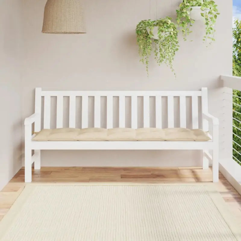 Tuinbankkussen van oxford stof voor een frisse uitstraling - Beige / 180 x 50 x 7 cm / 1 - Stoelkussens