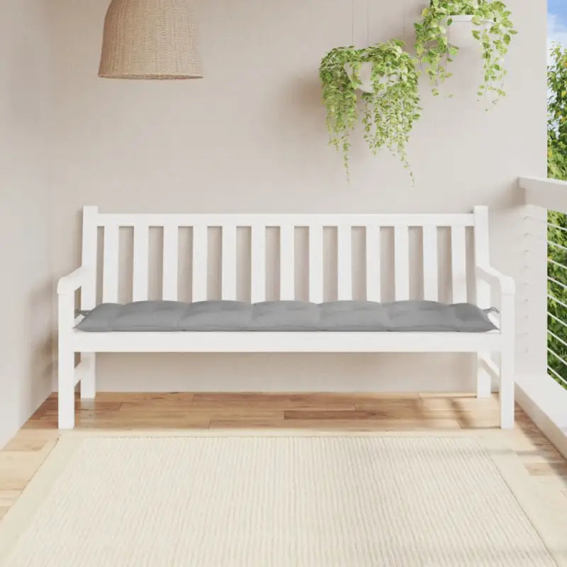 Tuinbankkussen van oxford stof voor een frisse uitstraling - Grijs / 180 x 50 x 7 cm / 1 - Stoelkussens