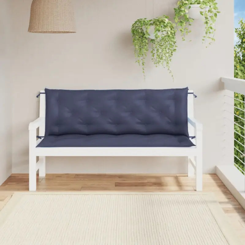 Tuinbankkussens van oxford stof voor een frisse uitstraling - Marineblauw / 150 x 50 x 7 cm / 2 - Stoelkussens