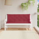 Tuinbankkussens van oxford stof voor een frisse uitstraling - Wijnrood / 150 x 50 x 7 cm / 2 - Stoelkussens
