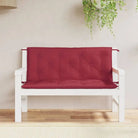 Tuinbankkussens van oxford stof voor een frisse uitstraling - Wijnrood / 120 x 50 x 7 cm / 2 - Stoelkussens