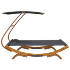 Tuinbed met luifel van massief gebogen hout voor relaxen buiten - Tuinbedden