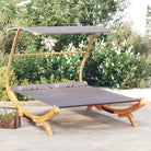 Tuinbed met luifel van massief gebogen hout voor relaxen buiten - Tuinbedden