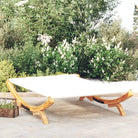 Tuinbed met massief gebogen hout voor duurzaam ontspanning - Crème / 165 x 188.5 x 46 cm - Tuinbedden