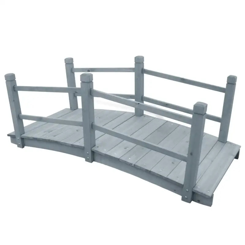 Tuinbrug van massief vurenhout voor een romantische tuin uitstraling - Grijs / 1 - Tuinbruggen