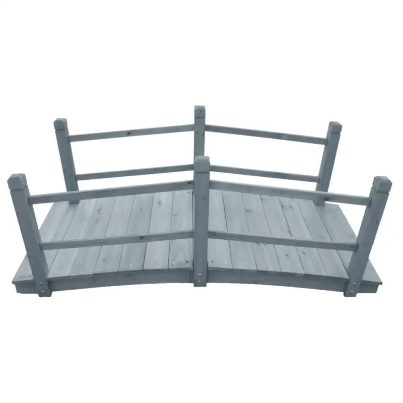 Tuinbrug van massief vurenhout voor een romantische tuin uitstraling - Grijs / 1 - Tuinbruggen