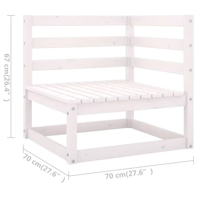 Tuinhaardset met massief grenenhout en rug- zijkussen voor comfort - Tuinsets