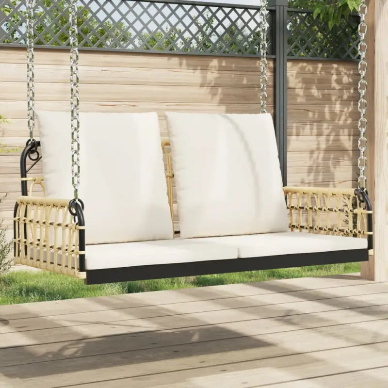Tuinhoute met poly rattan voor een comfortabele zitervaring - 105 x 58 x 38 cm / 1 - Tuinbanken