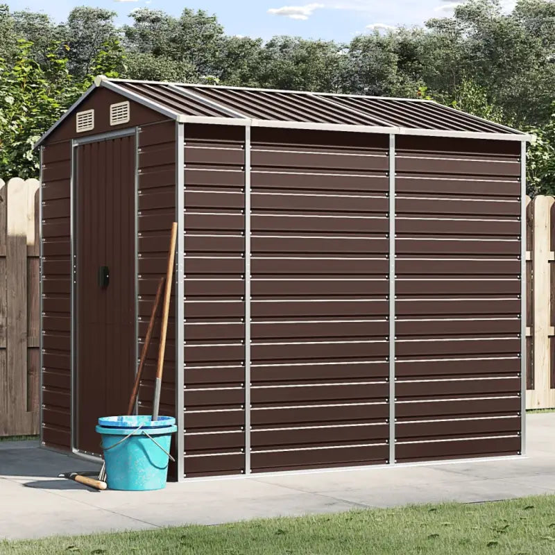Tuinhuizen van gegalvaniseerd staal voor meer opslagruimte - Bruin / 191 x 215 x 198 cm / 1 - Tuinhuizen