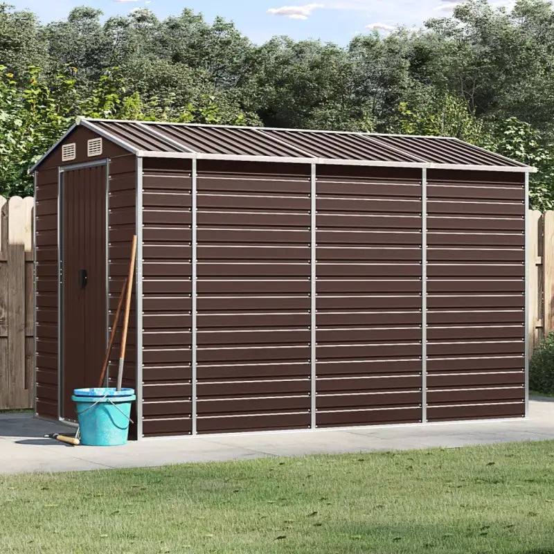Tuinhuizen van gegalvaniseerd staal voor meer opslagruimte - Bruin / 191 x 300 x 198 cm / 1 - Tuinhuizen