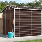 Tuinhuizen van gegalvaniseerd staal voor meer opslagruimte - Bruin / 191 x 810 x 198 cm / 1 - Tuinhuizen