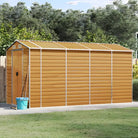 Tuinhuizen van gegalvaniseerd staal voor meer opslagruimte - Lichtbruin / 191 x 385 x 198 cm / 1 - Tuinhuizen