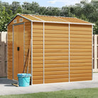 Tuinhuizen van gegalvaniseerd staal voor meer opslagruimte - Lichtbruin / 191 x 215 x 198 cm / 1 - Tuinhuizen