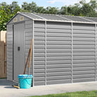 Tuinhuizen van gegalvaniseerd staal voor meer opslagruimte - Lichtgrijs / 191 x 810 x 198 cm / 1 - Tuinhuizen
