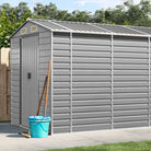 Tuinhuizen van gegalvaniseerd staal voor meer opslagruimte - Lichtgrijs / 191 x 725 x 198 cm / 1 - Tuinhuizen