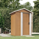 Tuinhuizen van gegalvaniseerd staal voor tuin en buitenopslag - Bruin / 1 - Tuinhuizen