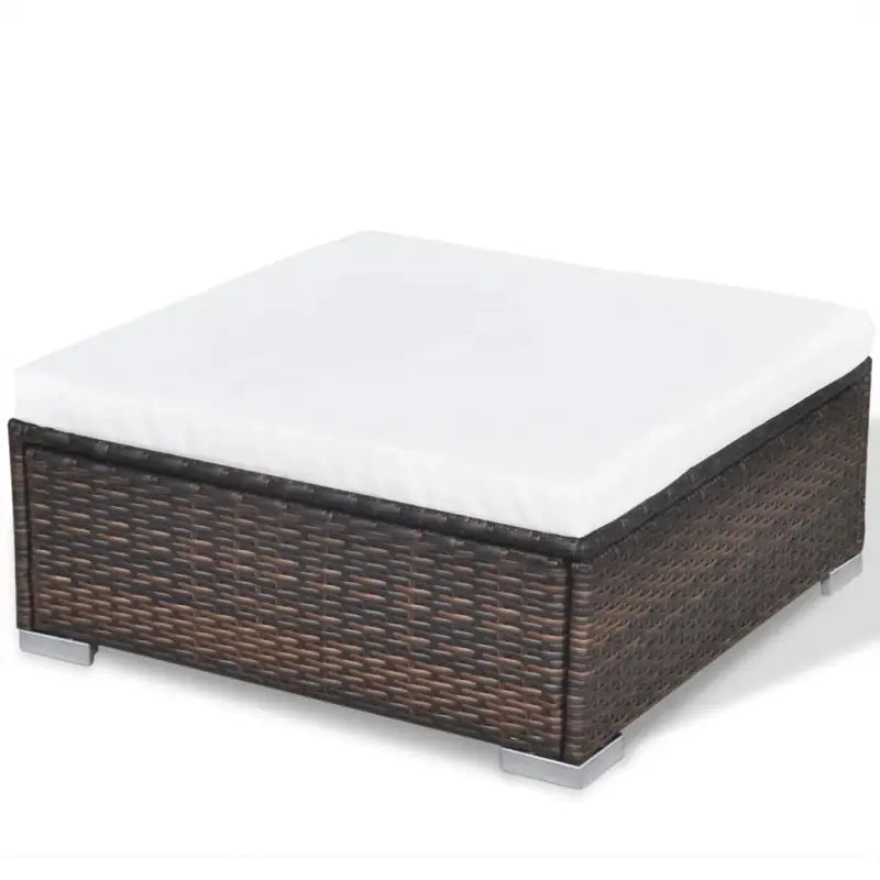 Tuininrichting met levering bevat stijlvolle rattan loungeset voor het hele jaar - Bruin - Tuinsets