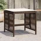 Tuinkrukken met poly rattan voor een comfortabele zitervaring - Bruin en crème / 4 - Tuinpoefs