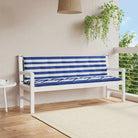 Tuinkussen oxford stof voor een frisse uitstraling en behoud van oorspronkelijke vorm - Blauw en wit / 180 cm / 2