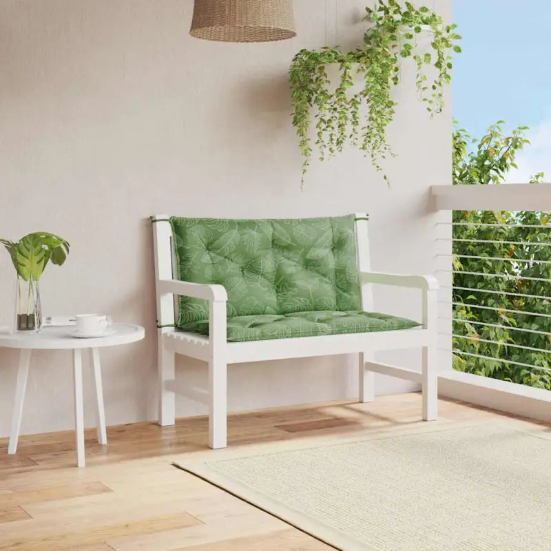 Tuinkussen oxford stof voor een frisse uitstraling en behoud van oorspronkelijke vorm - Bladpatroon / 100 cm / 2