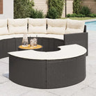 Tuinkussen van poly rattan voor een comfortabele zitervaring - Zwart / 1 - Tuinpoefs