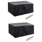 Tuinmeubelhoes voor 8-persoons rattan tuinsets met levering bevat - 180 x 140 x 90 cm / 2 - Tuinmeubelhoezen