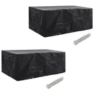 Tuinmeubelhoes voor 8-persoons rattan tuinsets met levering bevat - 229 x 113 x 73 cm / 2 - Tuinmeubelhoezen