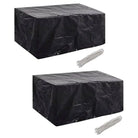 Tuinmeubelhoes voor 8-persoons rattan tuinsets met levering bevat - 240 x 140 x 90 cm / 2 - Tuinmeubelhoezen