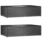 Tuinmeubelhoes voor 8-persoons rattan tuinsets met levering bevat - 325 x 205 x 90 cm / 2 - Tuinmeubelhoezen
