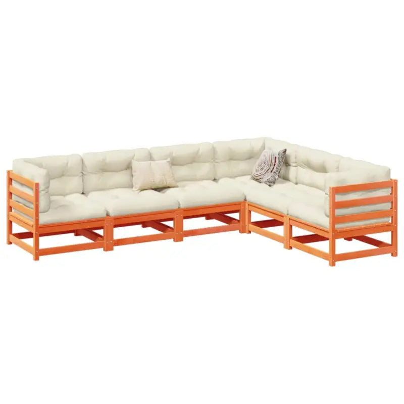 Tuinnsets met massief Douglas vurenhout voor comfortabele buitenruimte - Wasbruin / met kussen - Tuinsets