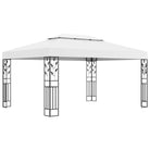 Tuinpaviljoen met dubbel dak van gepoedercoat staal voor buitenevenementen - Wit / 1 - Partytenten & prieëlen