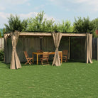 Tuinpaviljoen voor gezellige buitenmomenten met stevig stalen frame - Taupe / 6 x 3 m / 1 - Partytenten & prieëlen